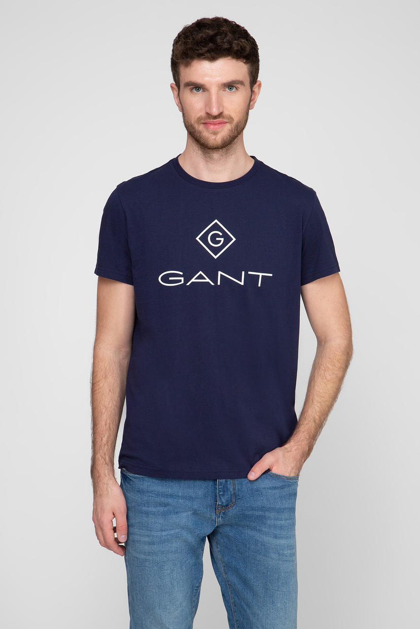 

Мужская темно-синяя футболка Gant  2023000, Мужская темно-синяя футболка Gant S 2023000