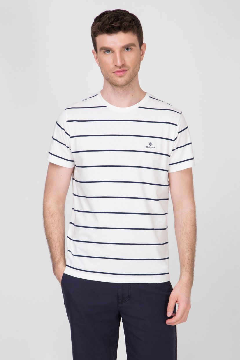 

Мужская белая футболка в полоску BRETON STRIPE Gant XL 2023001