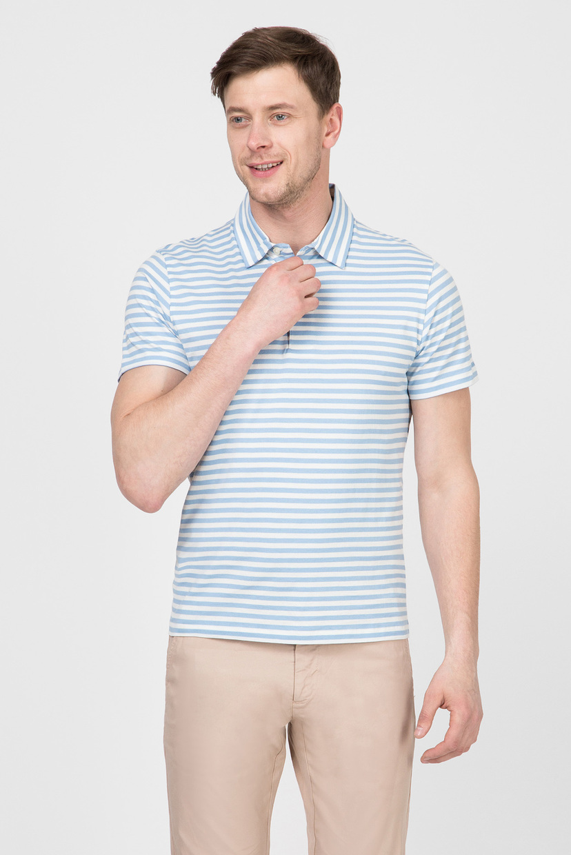 

Мужское голубое поло в полоску REPEAT STRIPE Gant XXL 2002000