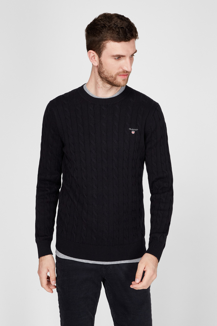 

Мужской черный джемпер COTTON CABLE CREW Gant XXXL 8050501
