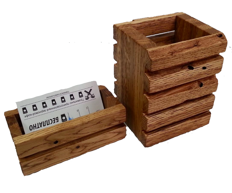 

Подставка для карандашей и визиток TheWood