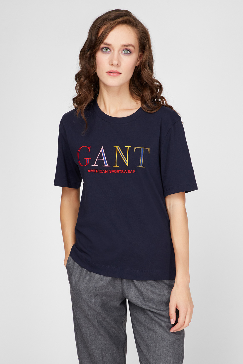 

Женская темно-синяя футболка COLOR GRAPHIC Gant S 4200421