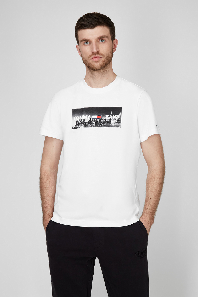 

Мужская белая футболка PHOTO PRINT Tommy Hilfiger S DM0DM09788