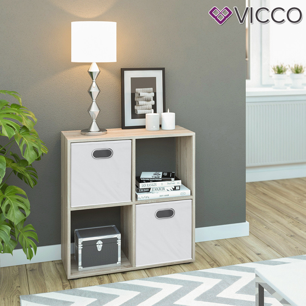 

Шкаф стеллаж на 4 ячейки Vicco Tetra 72,8x70, сонома