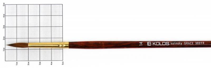 

Кисть колонок Rosa Grace 3039R Kolos круглая №14 длин. ручка (4823064900941)