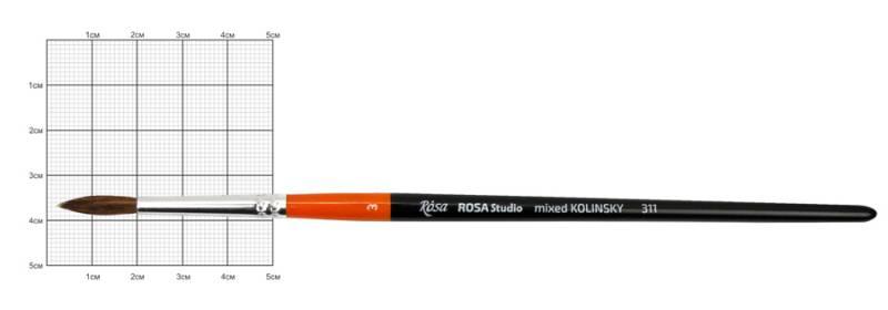 

Кисть колонок Rosa 311 круглая №3 кор. ручка (4823086700147)