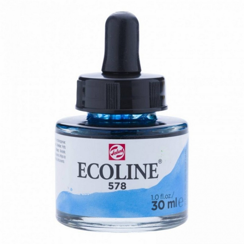 

Краска акварельная жидкая Royal Talens Ecoline (578) 30 мл небесно-голубой (8712079407223)