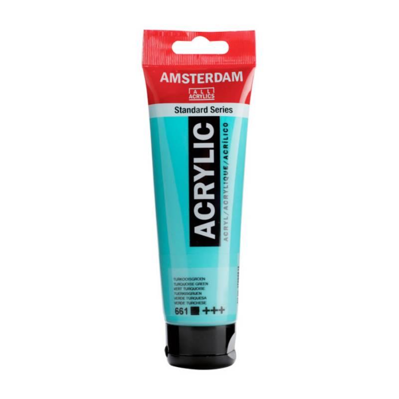 

Краска акриловая Royal Talens AMSTERDAM 120 мл (661) бирюзовый зеленый (8712079268312)