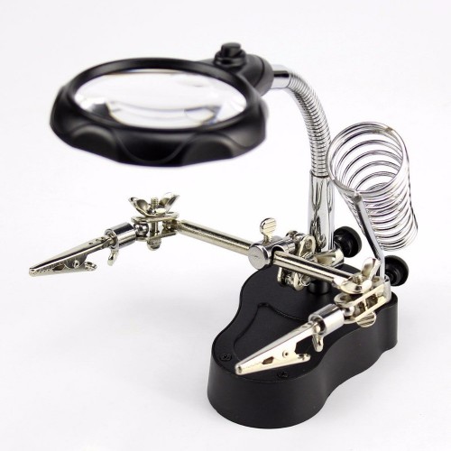 

Третья рука MG16129-A с подсветкой + подставка под паяльник (F00937423)
