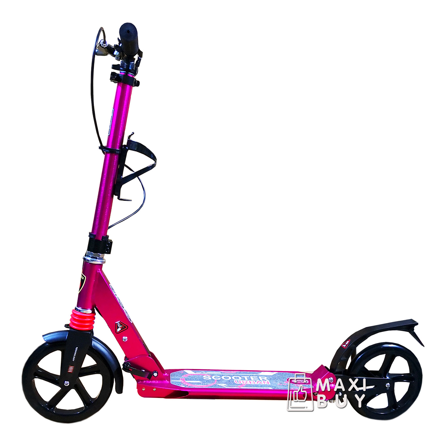

Самокат двухколесный ScooteX Scooter SpeedMax 2020 USA с ручным торомозом малиновый