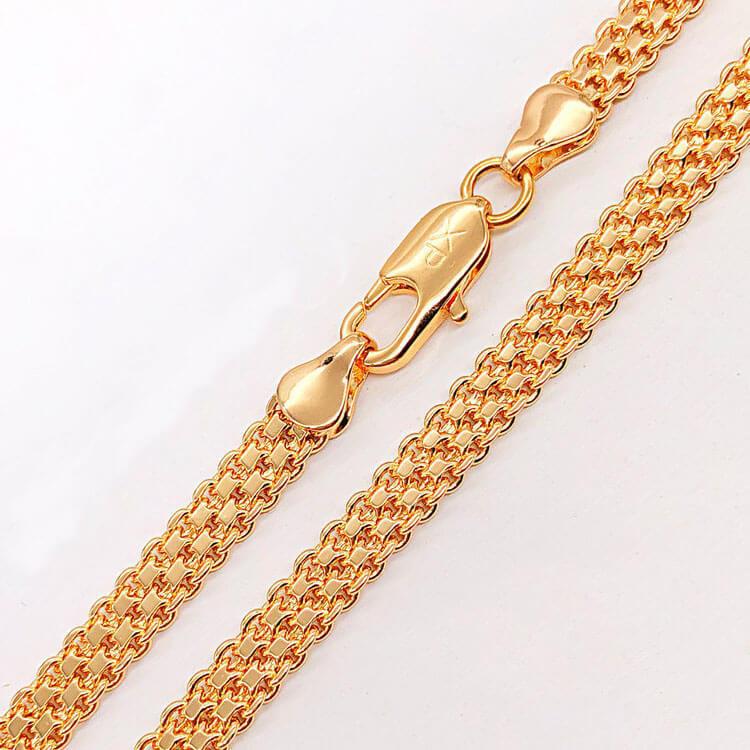 

Цепочка Xuping 60 см х 5 мм Бисмарк Якорный медицинское золото позолота 18К А/В 3-0001