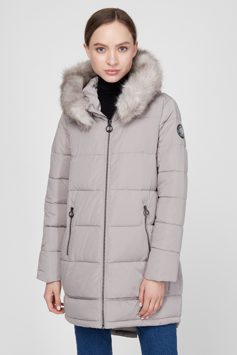 

Женская серая куртка PUFFER DKNY  DL0MP400, Женская серая куртка PUFFER DKNY S DL0MP400