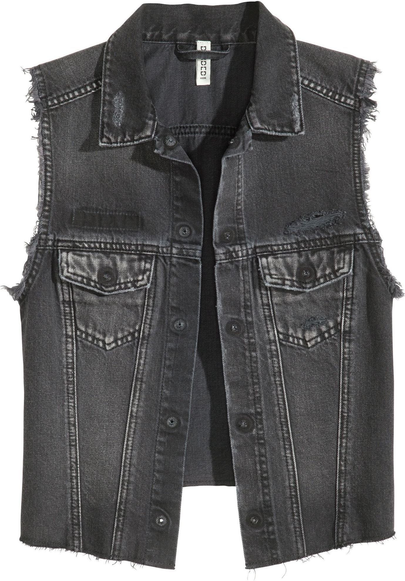 

Жилет джинсовый H&M 1112-3614003 36 Черный