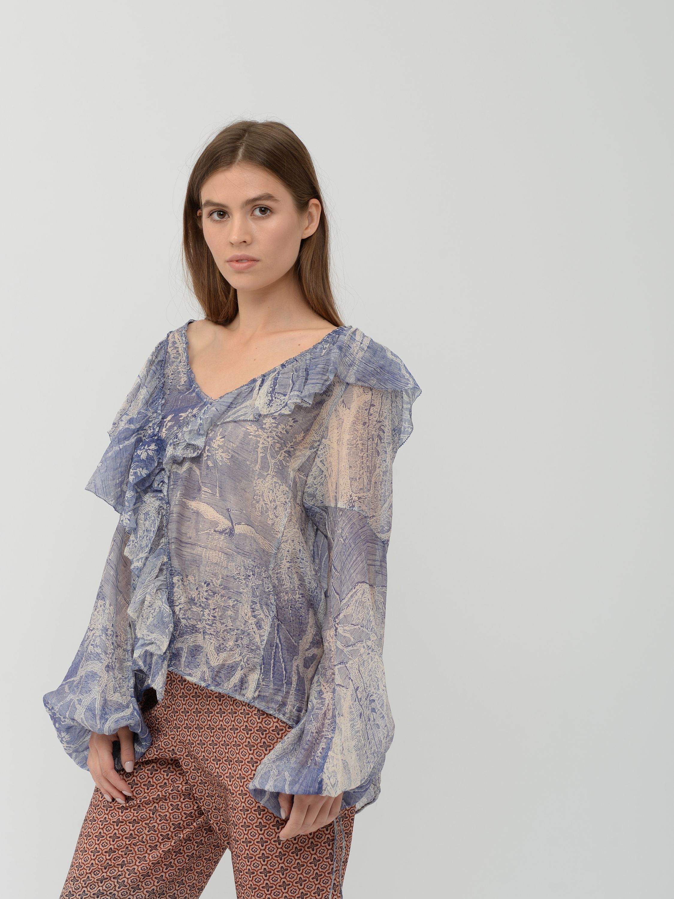 

Блузка H&M 7376309 40 Синяя