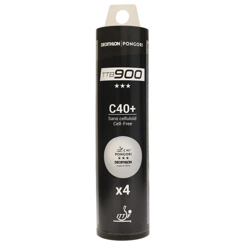 

Мячи для настольного тенниса PONGORITTB 900C 40+ 3* 4 шт 8524899 белые