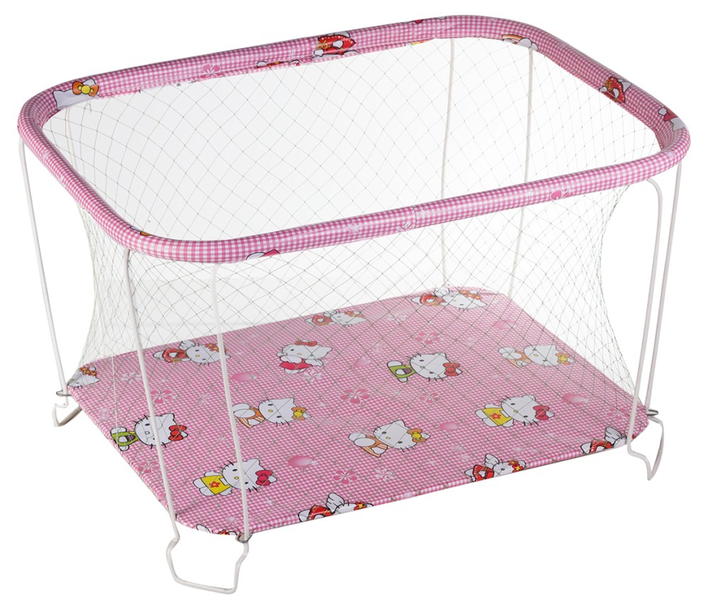 

Манеж Qvatro Classic-01 крупная сетка розовый (hello kitty)