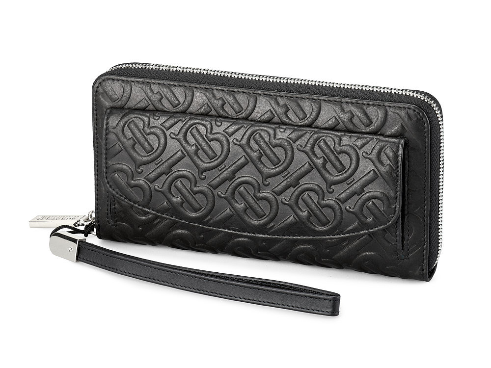 

Женский кошелек из кожи высшего сорта на молнии Burberry 5636 A Black чёрный