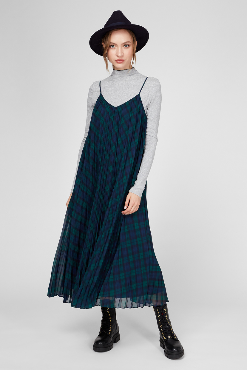 

Женское плиссированное платье в клетку ICON TARTAN MIDI SLIP Tommy Hilfiger 38 WW0WW29693