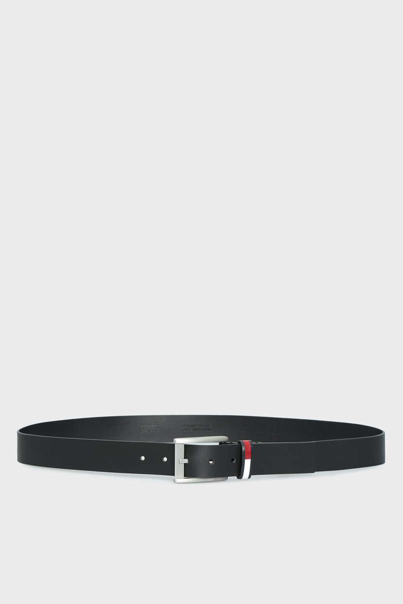 

Мужской черный кожаный ремень FLAG INLAY Tommy Hilfiger 90 AM0AM06663
