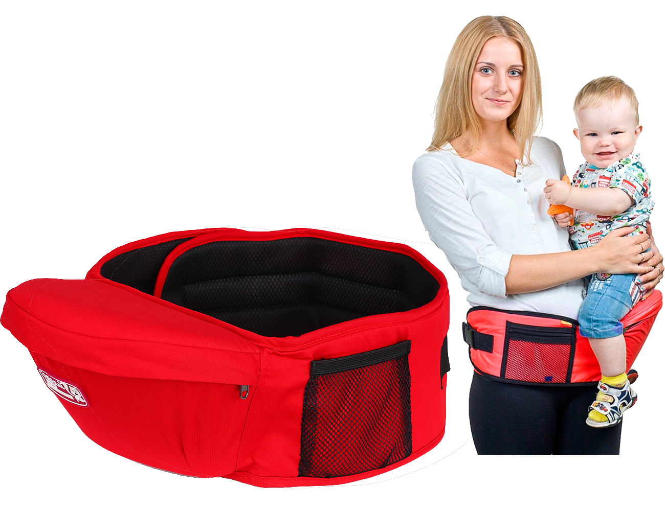 

Хипсит для переноски детей NBZ Eggbaby Red