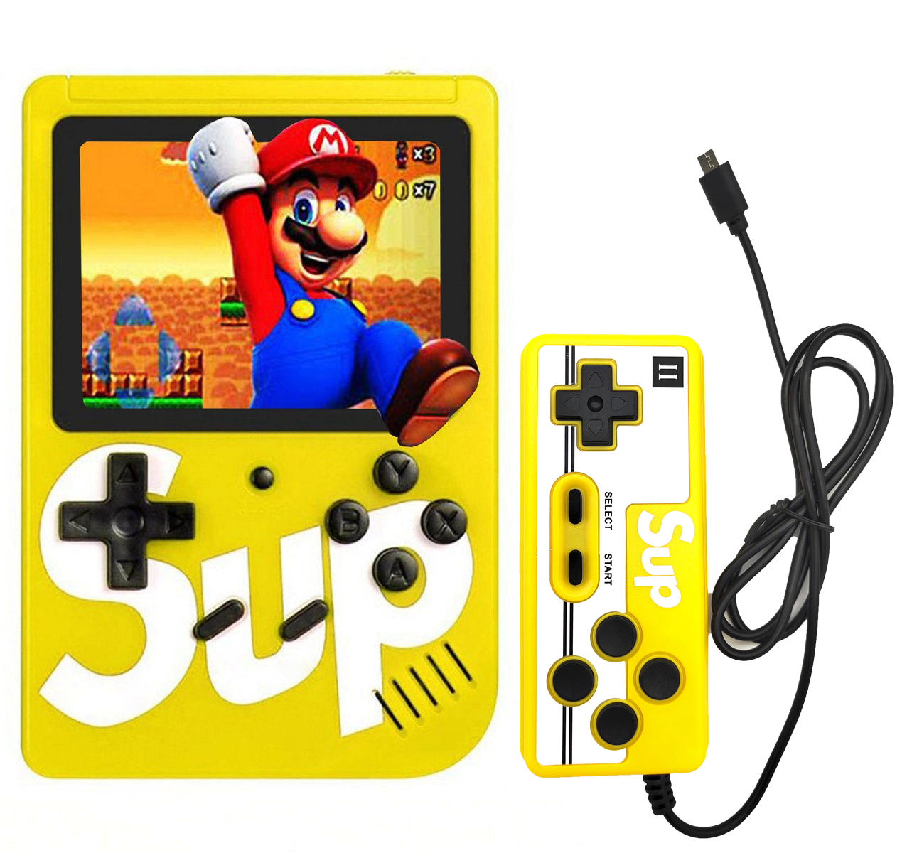 

Портативная приставка Sup 400 Game Box с джойстиком для второго игрока Yellow