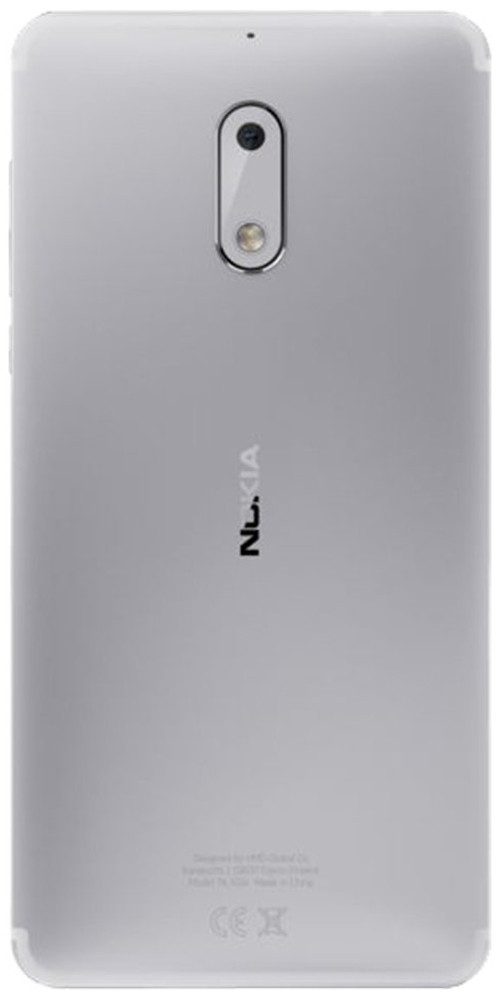 

Задняя крышка для Nokia 6 Dual Sim (TA-1021), серебристая, Original