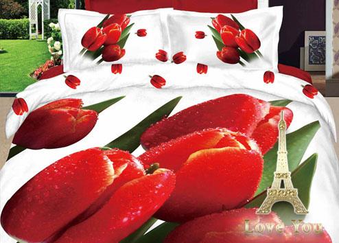 

Комплект постельного белья Love You Сатин 3D Март Евро Love You LY-347-2