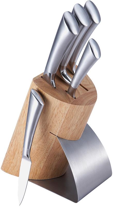 

Набор кухонных ножей Bergner Rossano 5 ножей на подставке Bergner BG-4205-MM