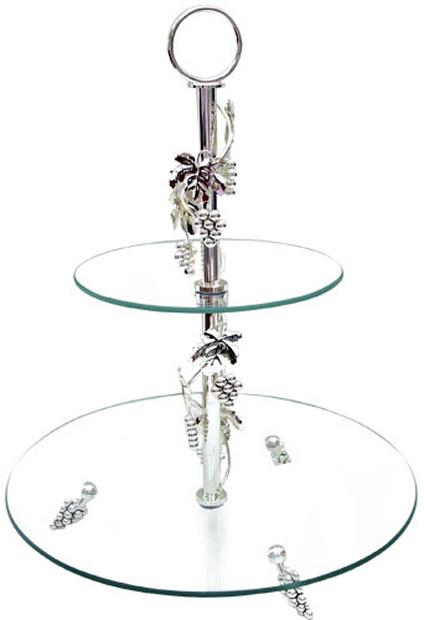 

Фруктовница Grapes 2-х ярусная декоративная 30х20х29см Samp;T ST-37239