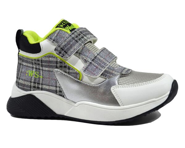 

Черевики WeeSTEP арт.6415-SG, шотландка, білий-срібло, 32р
