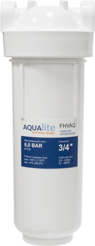 

Магистральный фильтр для холодной воды Aqualite FHV34-W (3/4" белый)