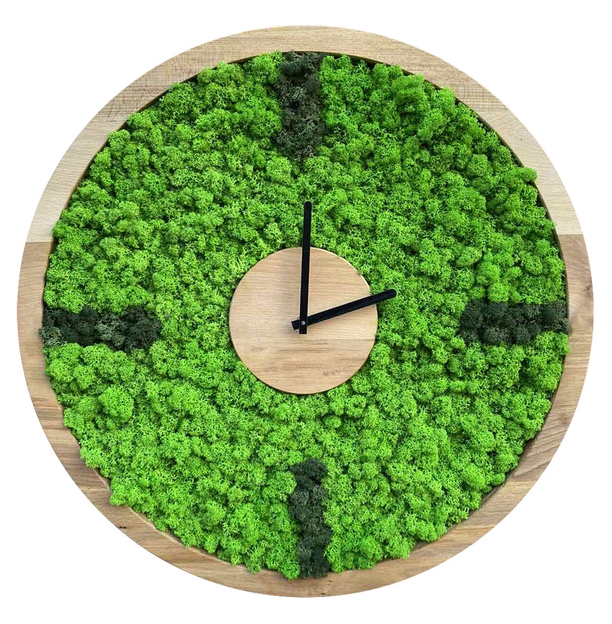 

Настенные часы из мха SO Green Соу Грин деревянные с отметками 50 см