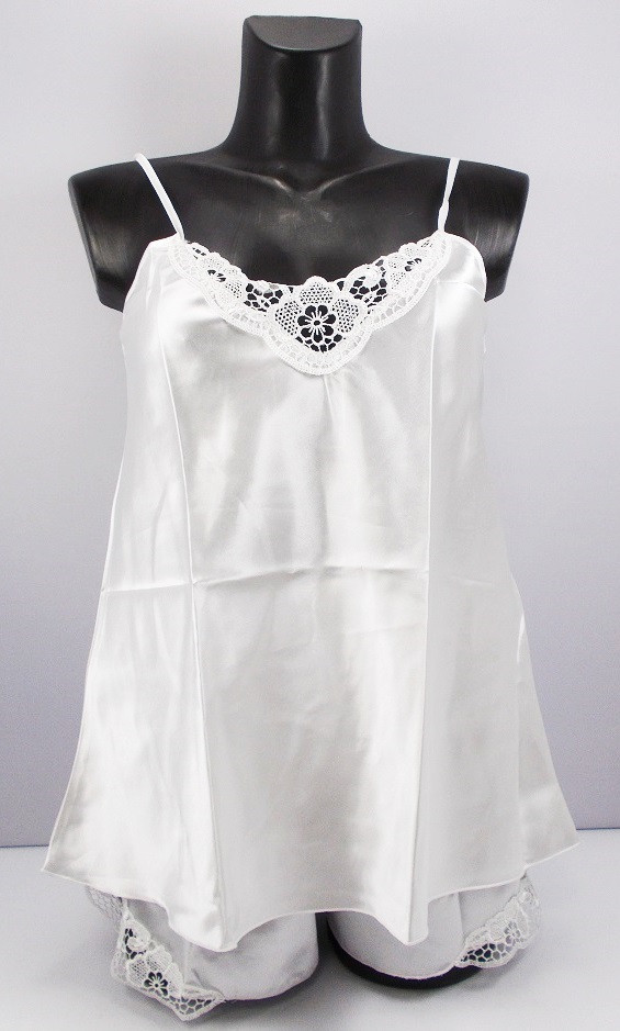 

Пижама атласная Dominant 12013  белая, Пижама атласная Dominant 12013 42-46 белая