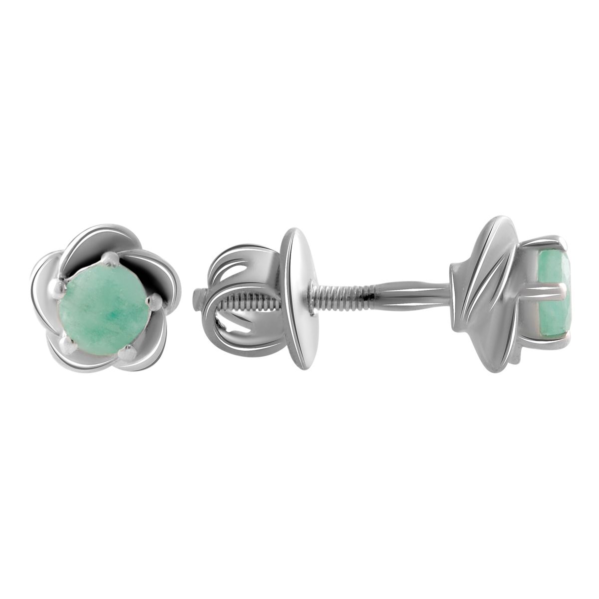 

Серебряные серьги с натуральным изумрудом 0.47ct