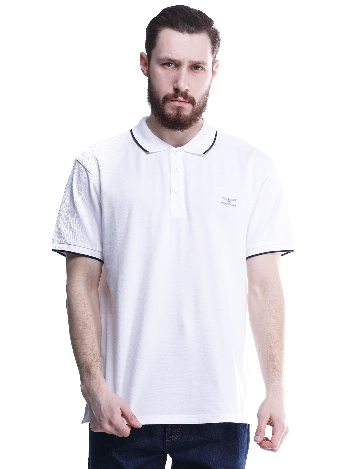 

Поло Montana M Белое 21171 White Pique