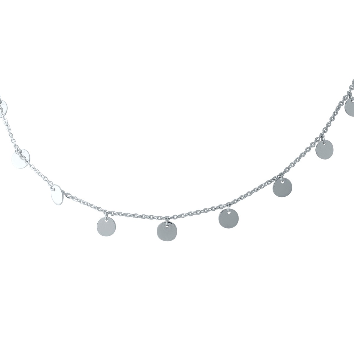 

Серебряное колье без камней 450 размер