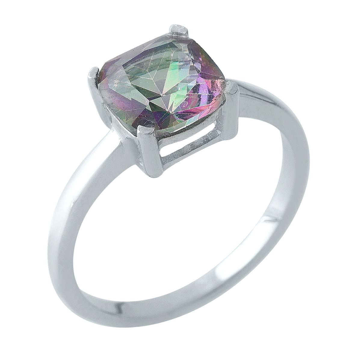 

Серебряное кольцо с натуральным мистик топазом 1.713ct 17 размер