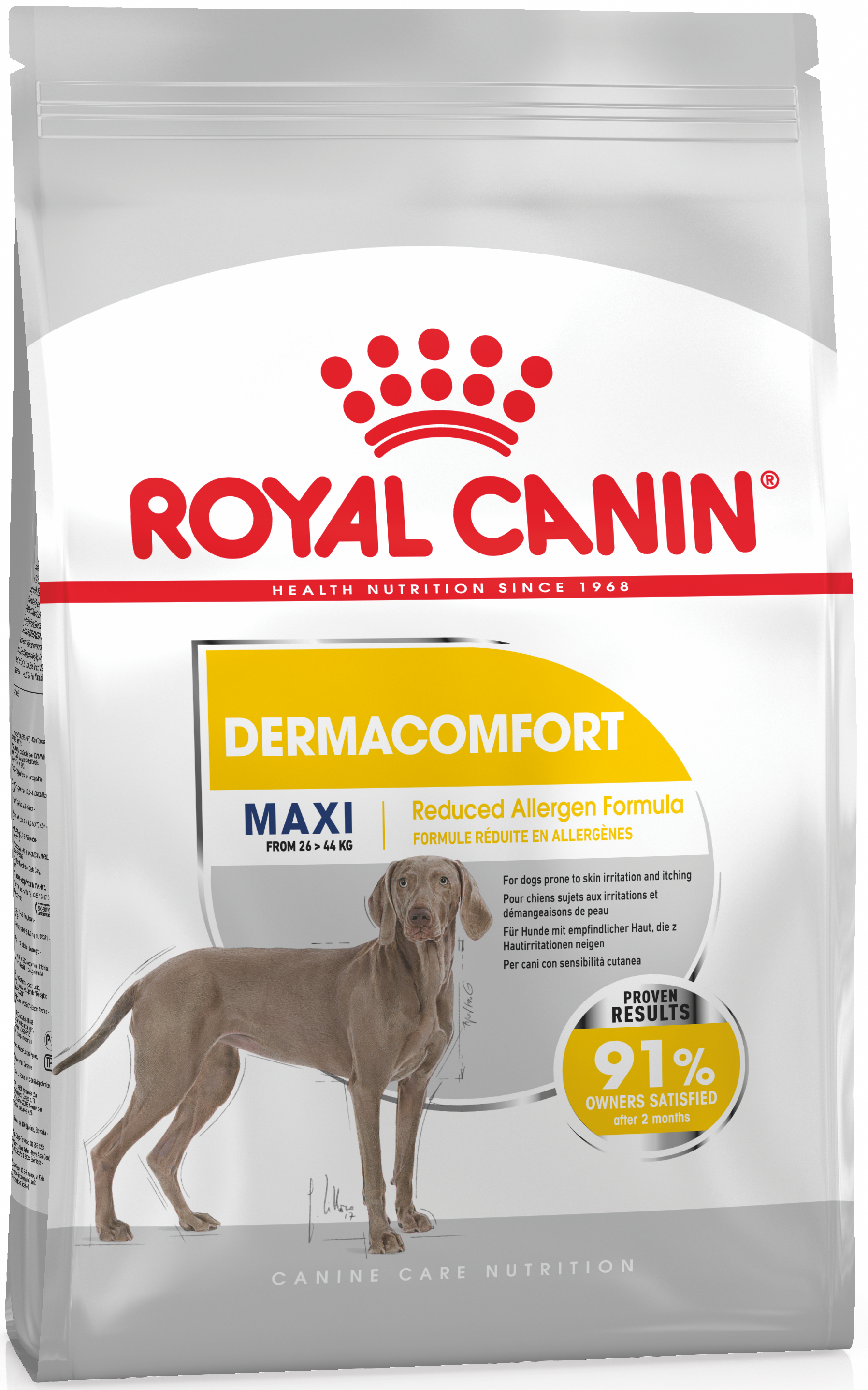 

Сухой корм Royal Canin Maxi Dermacomfort для собак крупных пород склонных к раздражению кожи старше 15 месяцев, 10 кг