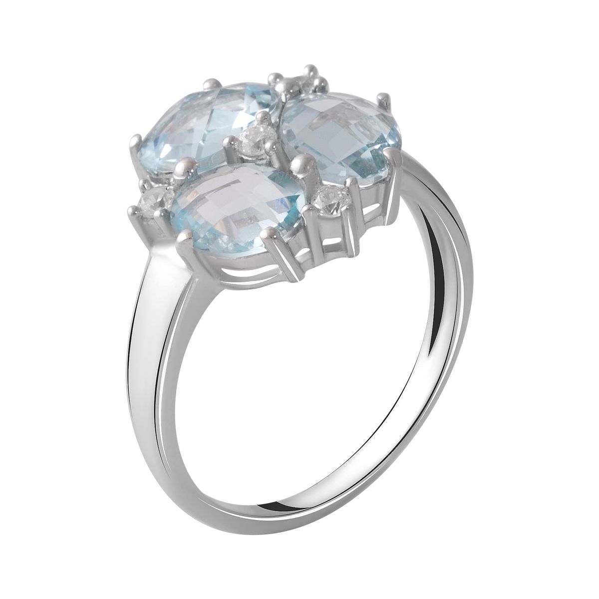 

Серебряное кольцо с натуральным топазом 4.13ct 18.5 размер