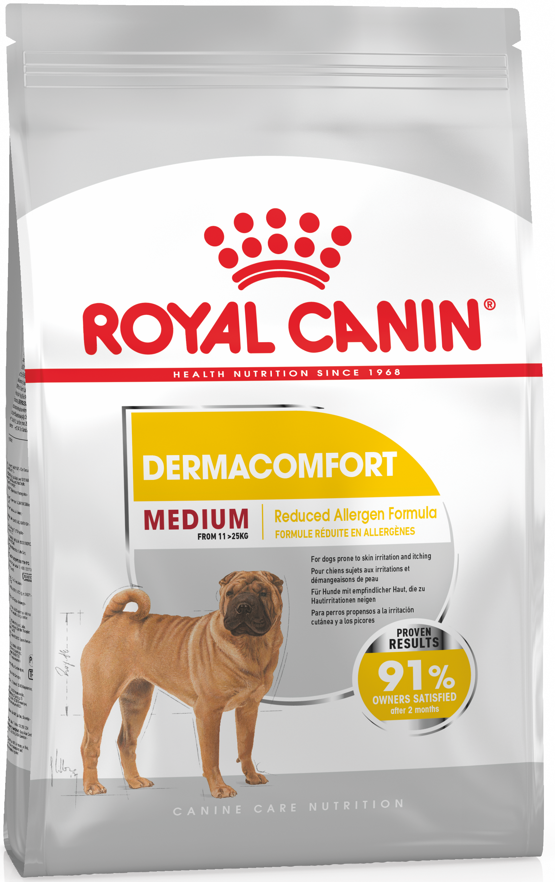 

Сухой корм Royal Canin Medium Dermacomfort для собак средних пород с повышенной чувствительностью кожи старше 12 месяцев, 3 кг