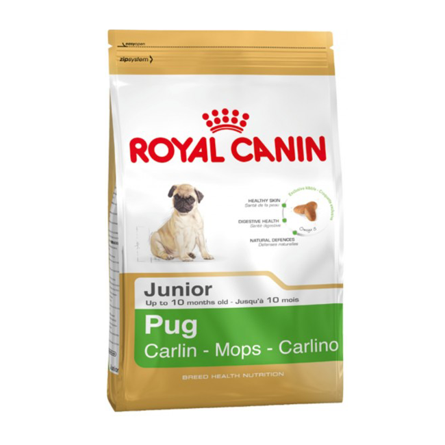 

Сухой корм Royal Canin Pug Junior (Puppy) для щенков до 10 месяцев, 1.5 кг