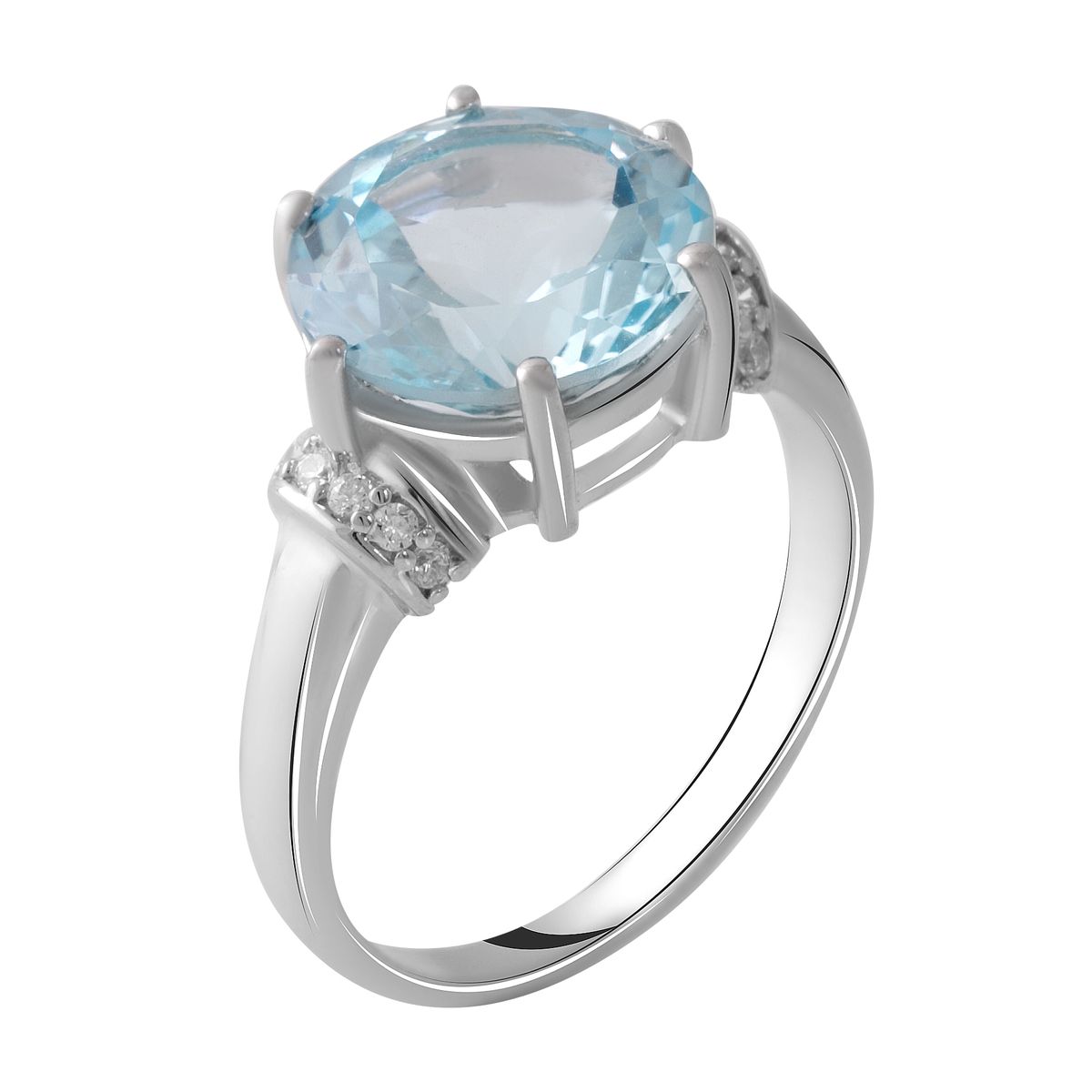 

Серебряное кольцо с натуральным топазом 3.28ct 17.5 размер