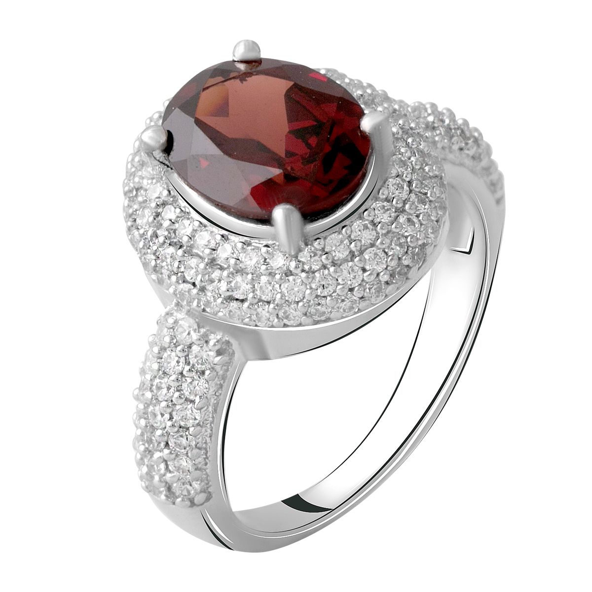

Серебряное кольцо с натуральным гранатом 4.699ct 17.5 размер