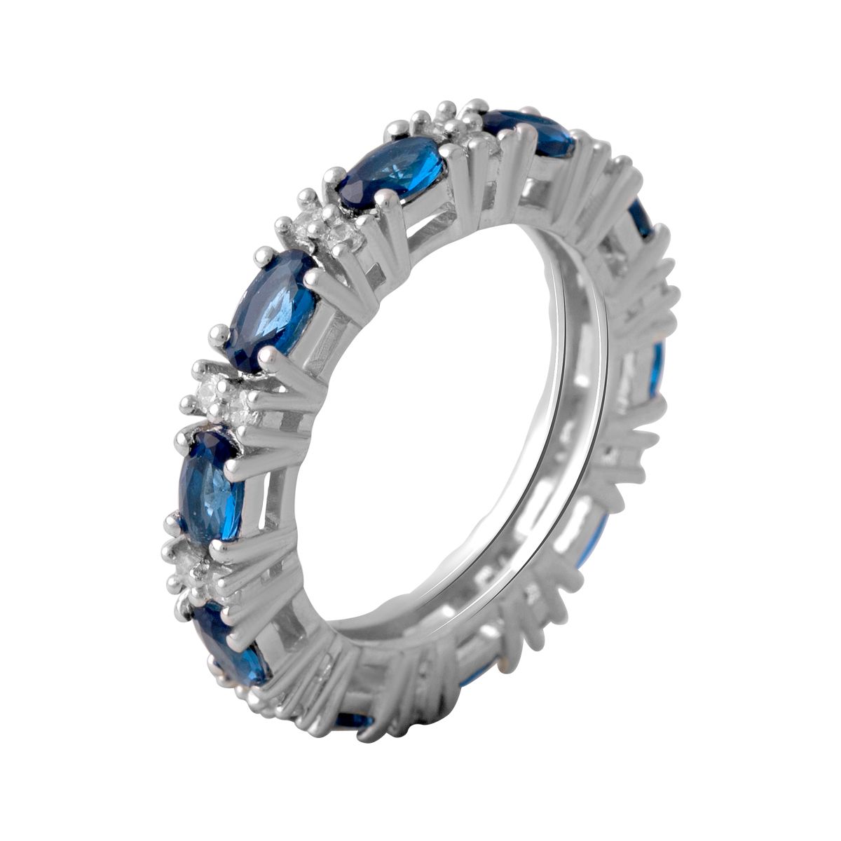 

Серебряное кольцо с сапфиром nano 2.235ct 17.5 размер