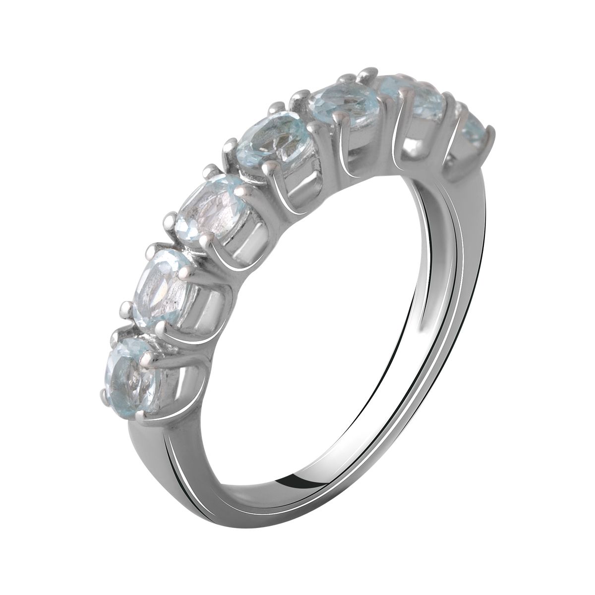 

Серебряное кольцо с натуральным топазом 1.5ct 17 размер