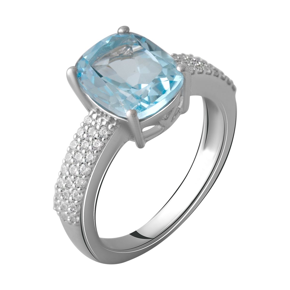 

Серебряное кольцо с натуральным топазом 4.316ct 17.5 размер
