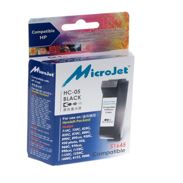 Картридж MicroJet HP 45 Black (51645AE) – фото, отзывы, характеристики ...