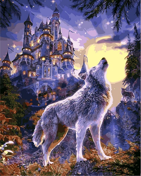 

Картина по номерам VP1121 Волчья луна, 40x50 см., Babylon