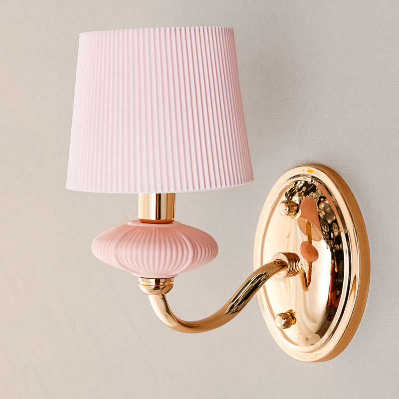 

Бра настенное с абажуром Light House ES-15413/1 Pink золото