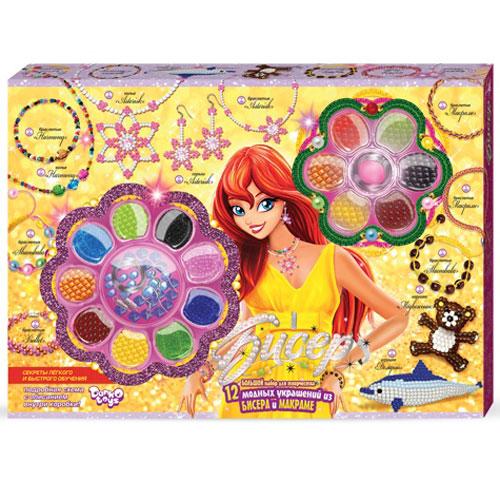 

Набор для творчества девочке биссер+фенечка Danko toys (БФ-01)